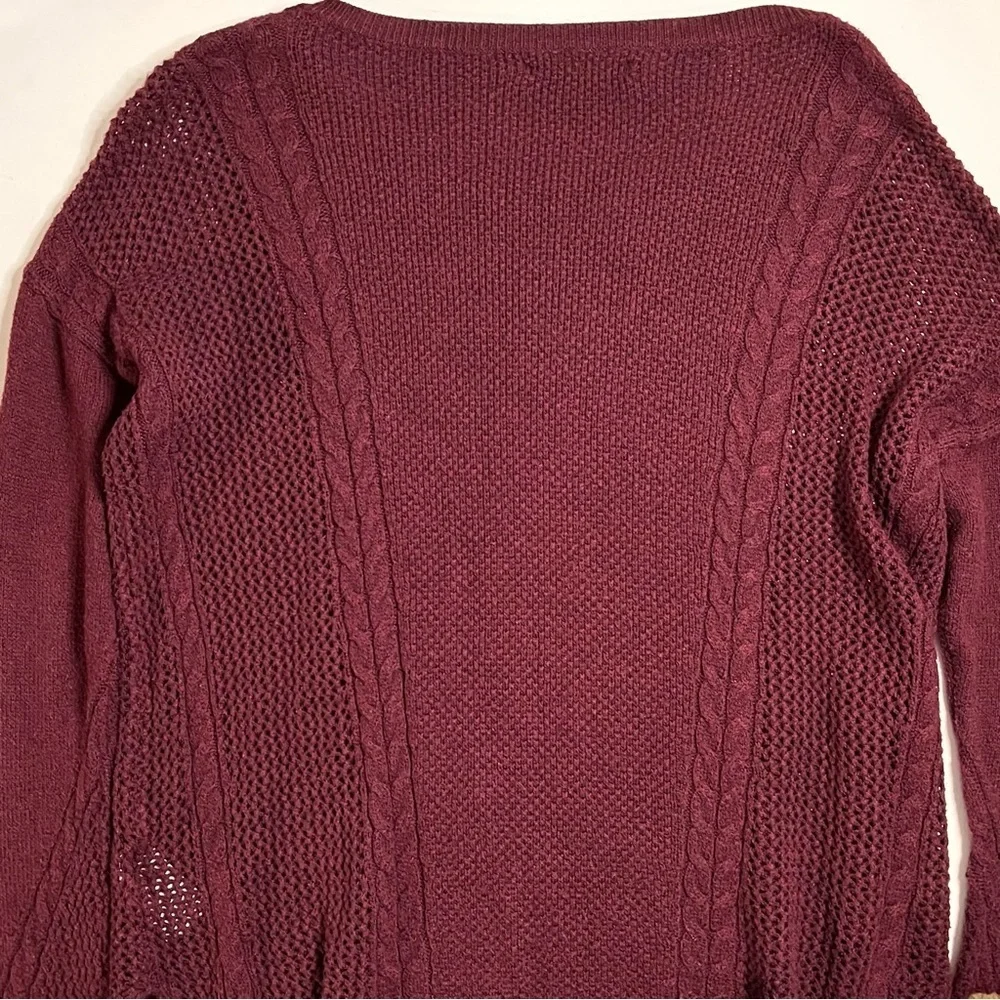 American Eagle Outfitters knit sweater size small color maroon - Picture 7 of 11